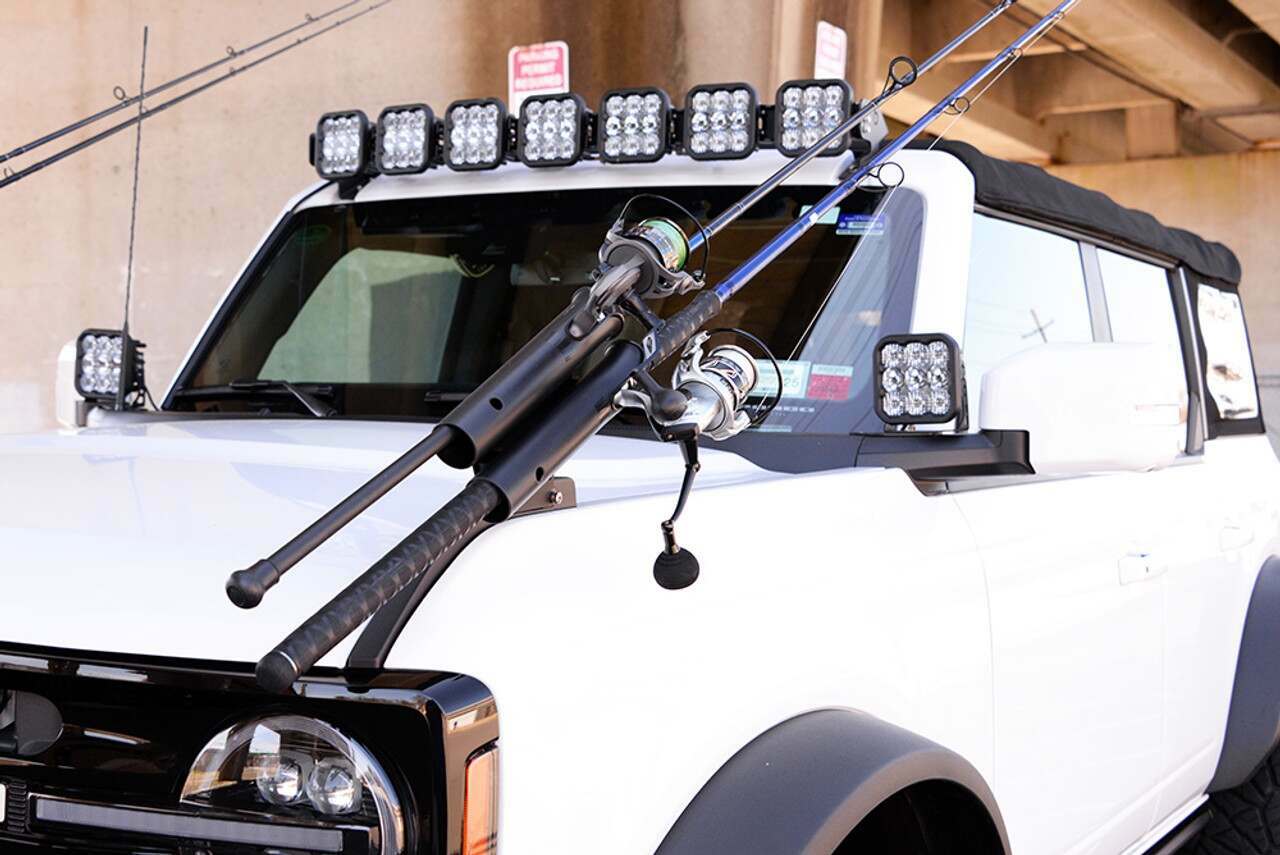 bronco fishing rod holder KR Off-Road (2021+ Ford Bronco) Power Pro Braid 40 Fit two sets of single_column Color:4#9.5cm/6.5g