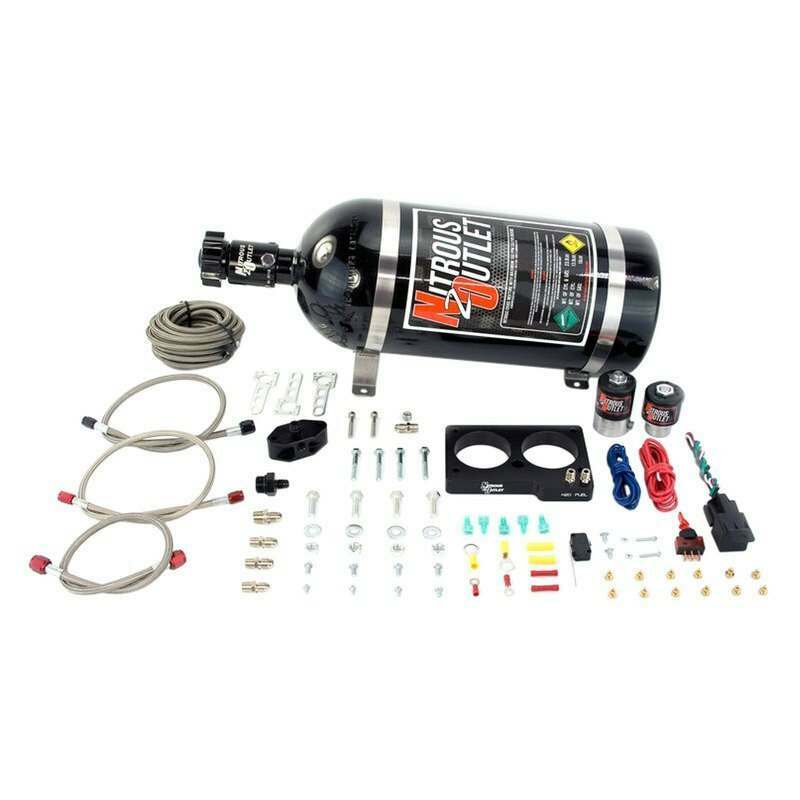 Nitrous Outlet Ford 1999-2001 Cobra, 2003-2004 Mach 1 4.6L 4V Plate System - Gas/E85 (5-55psi)(50-200HP)(15lb Bottle) (Mustang 1999-2004) - 00-10156-15