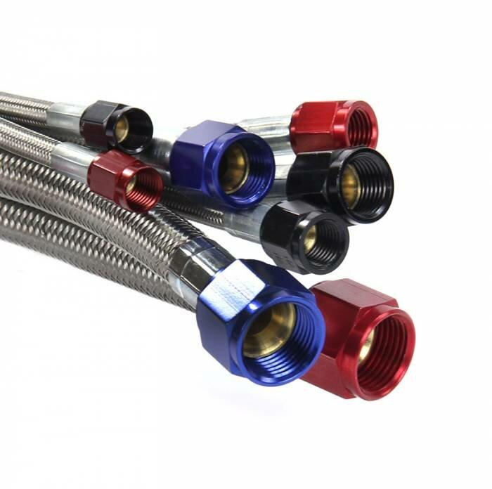 Nitrous Outlet 36 Inch 4AN Stainless Braided Hose Black B Nuts Nitrous Outlet - 00-20490