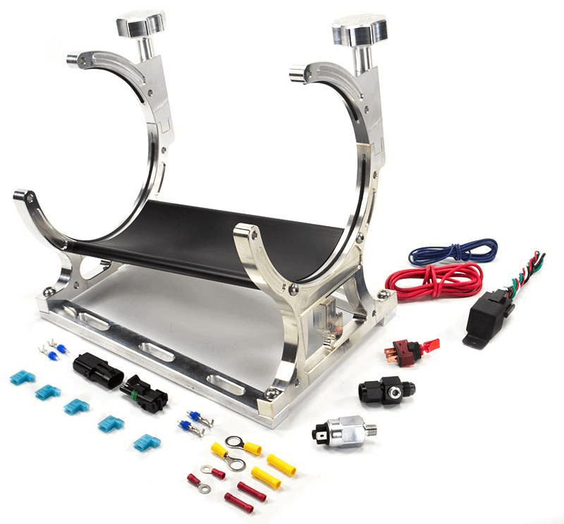 Nitrous Outlet Single Billet Automatic Heated Horizontal Mount Bottle Bracket 10lb/15lb/4AN Nitrous Outlet - 00-32014-4