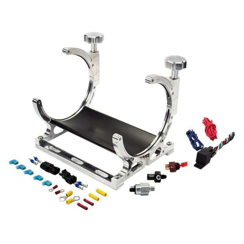 Nitrous Outlet Single Billet Automatic Heated Vertical Mount Bottle Bracket - 10lb/15lb/6AN - 00-32018-6