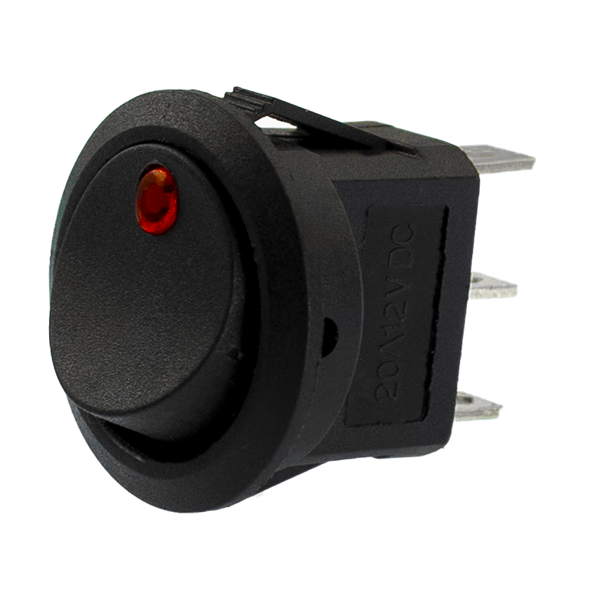 Nitrous Outlet Mini Rocker Activation Switch Black Body/Red LED Nitrous Outlet - 00-51007