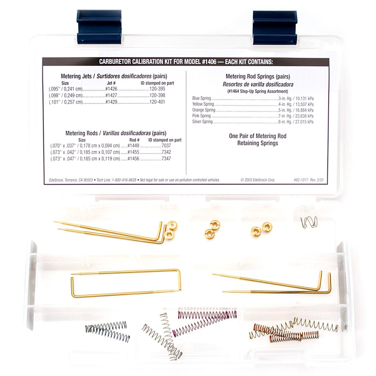 Edelbrock CALIBRATION KIT - 1487