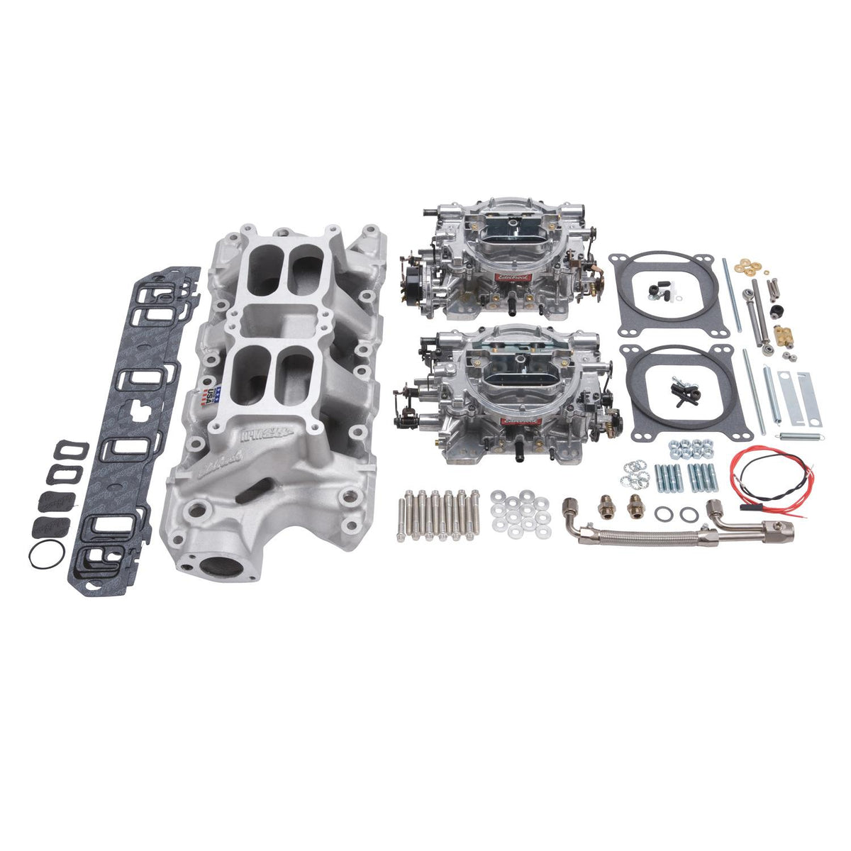 Edelbrock RPM Dual-Quad manifold and carb kit - 2035
