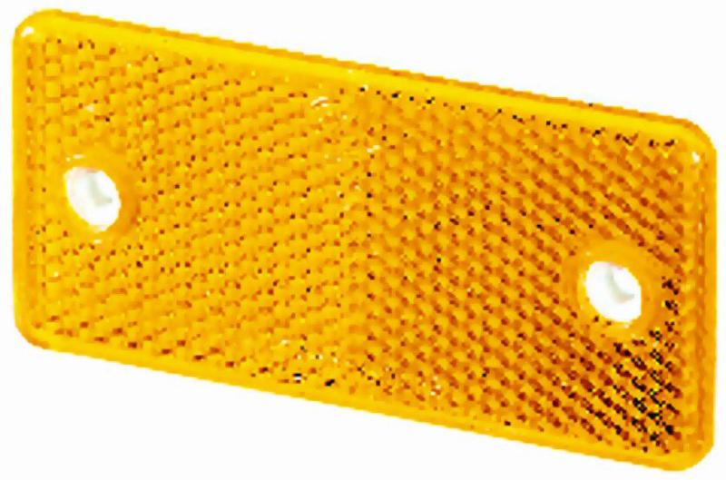 Hella 3326 Amber Rectangular Reflex Reflector - 003326011