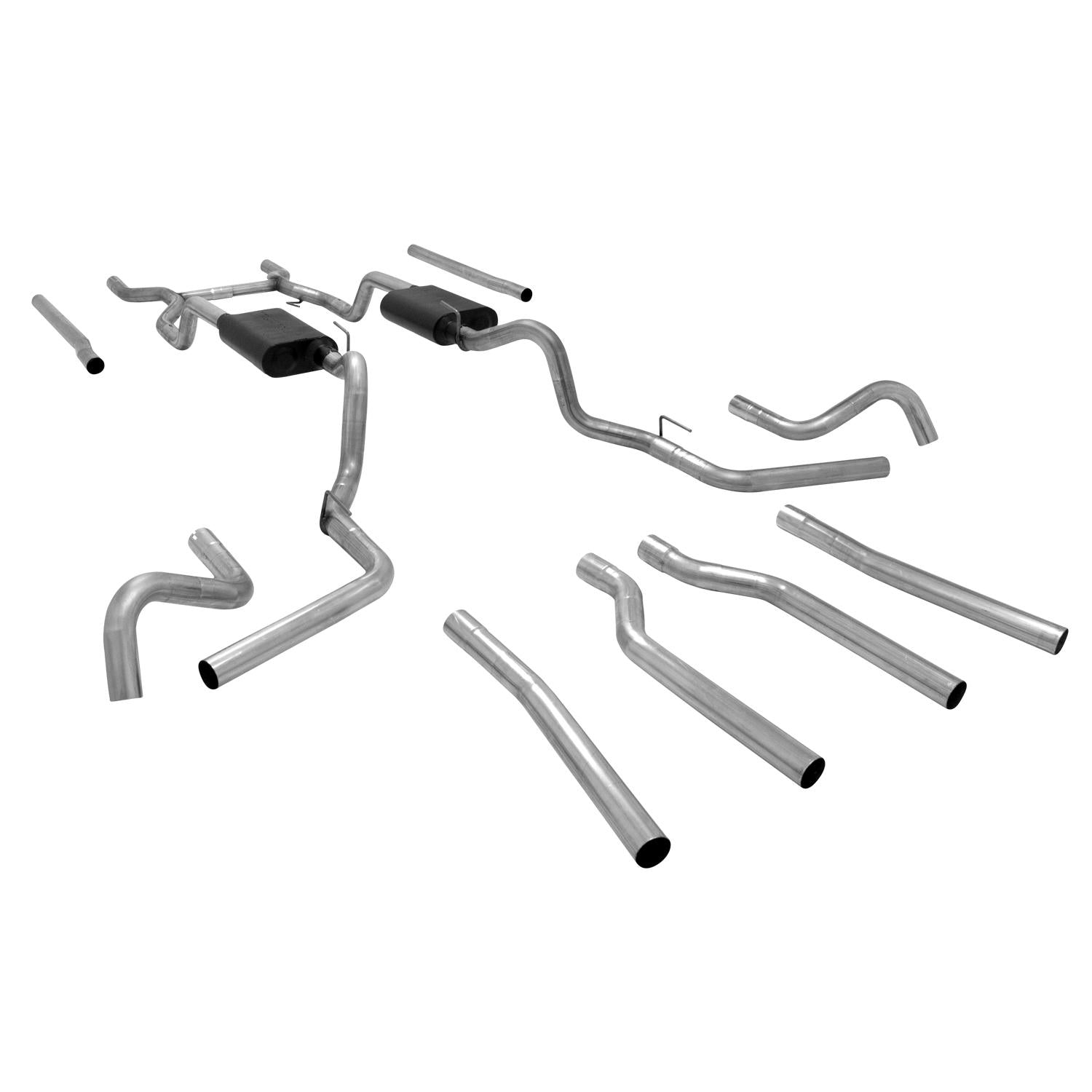 Flowmaster Crossmember-back - Dual Rear/Side Exit - AMT - Moderate/Aggressive Sound