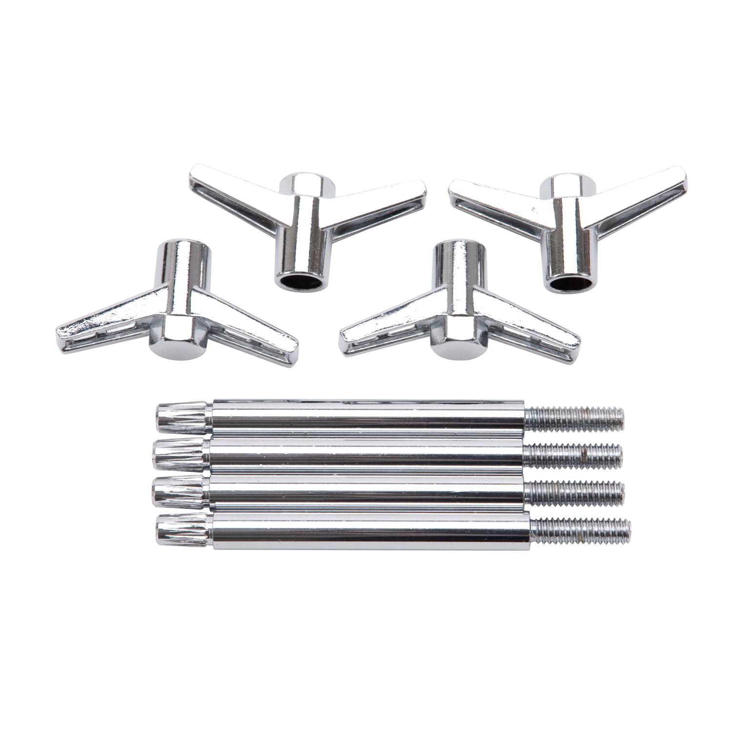 Edelbrock 2-Piece Valve Cover Wing Bolts Chrome - 4400