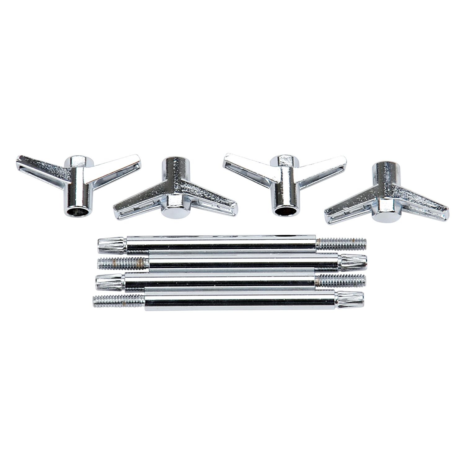 Edelbrock 2-Piece Valve Cover Wing Bolts Chrome - 4401