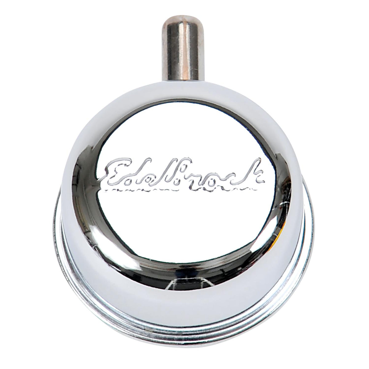 Edelbrock Chrome Round Breather w/vent nipple - 4410