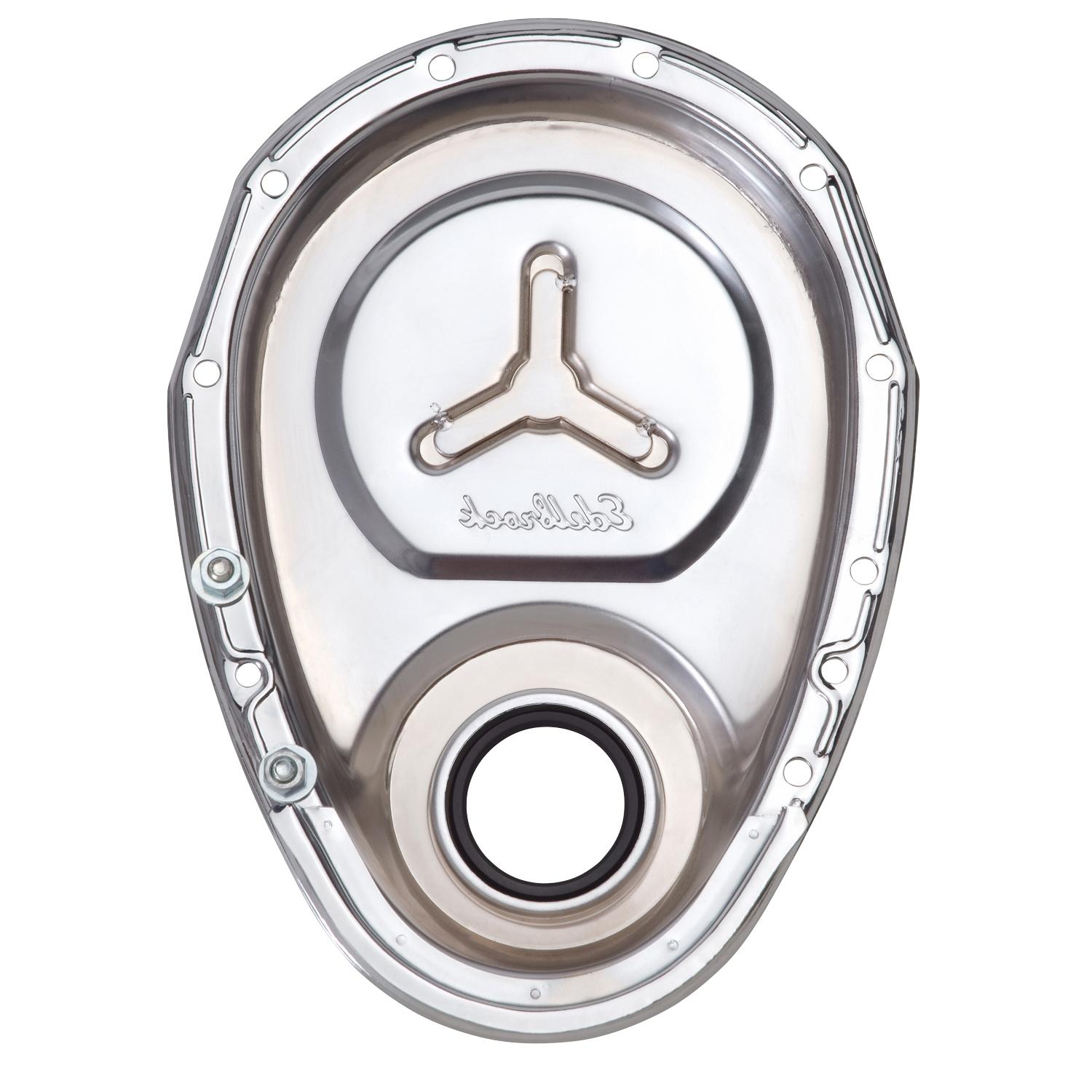 Edelbrock S/B Chevy Chrome Timing Cover - 4860