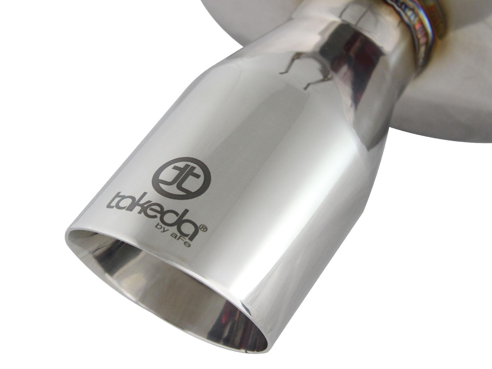 AFE Takeda 2-1/2in 304 Stainless Steel Axle-Back Exhaust System (2012-2015 Civic) - 49-36603
