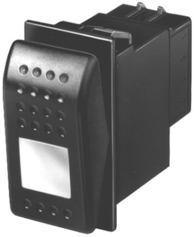 Hella Spdt Rocker Switch W/ Location Lamp And Pilot Lamp - 007832081