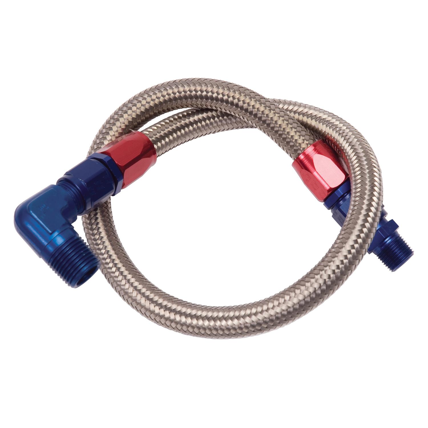 Edelbrock 27" Braided Fuel Line Kit - 8127