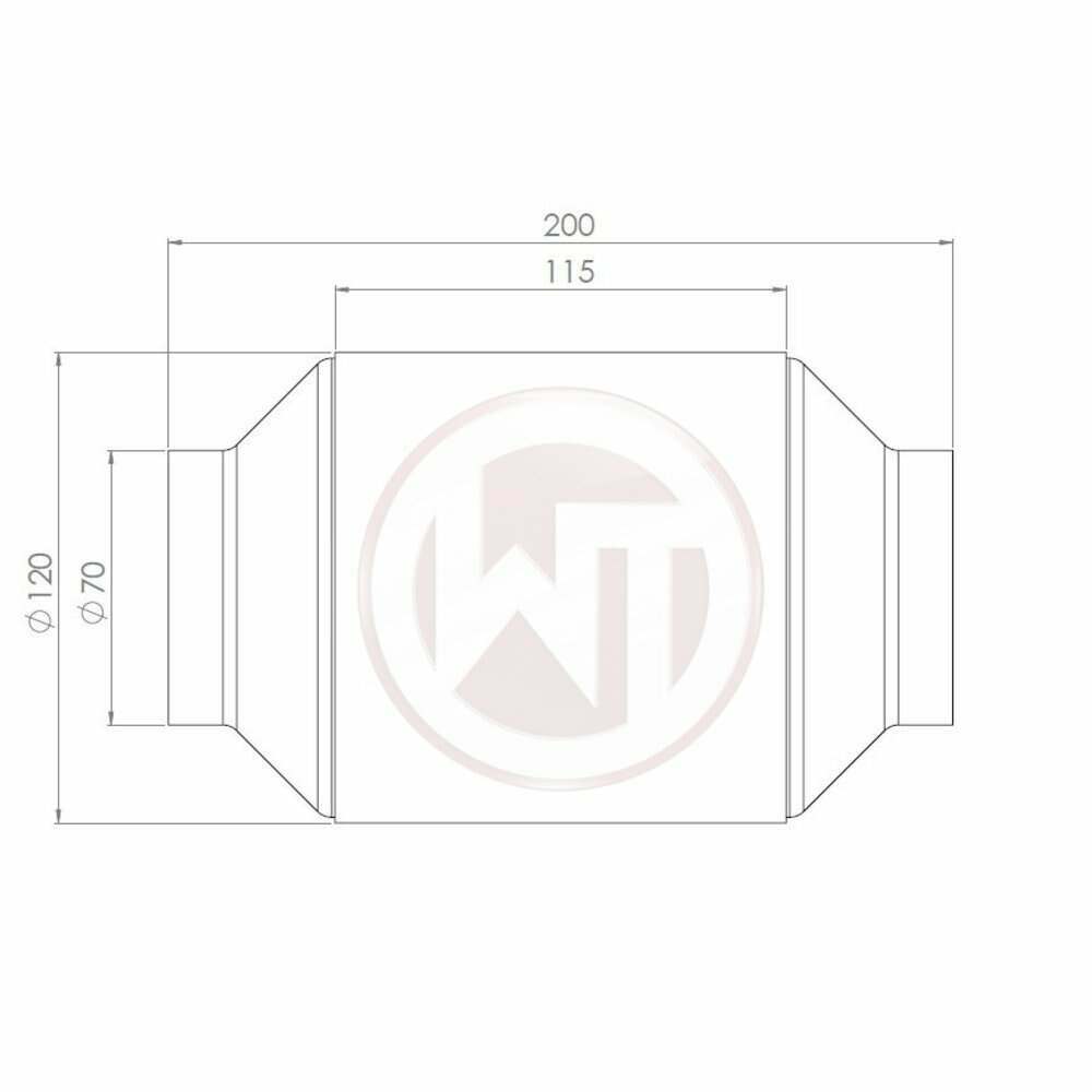 Wagner Tuning Racing Catalyst Converter 200CPSI with EU6 coating - 009001013-200CPSI