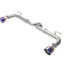 AFE Takeda 2-1/2 IN 304 Stainless Steel Axle-Back Exhaust System w/Blue Flame Tips (Mazda 3 14-18 L4-2.0/2.5L) - 49-37014-L