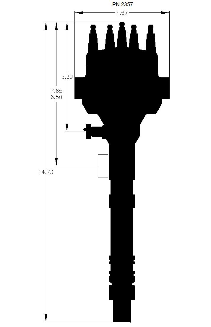 Chevy Cam Sync Distributor, Hall-Effect, Standard Cap.  - 2357