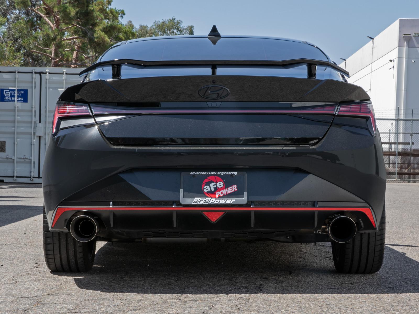 AFE Takeda 3 IN 304 Stainless Steel Axle-Back Exhaust w/ Polished Tips Hyundai Elantra N 22-23 L4-2.0L (t) - 49-37027-P