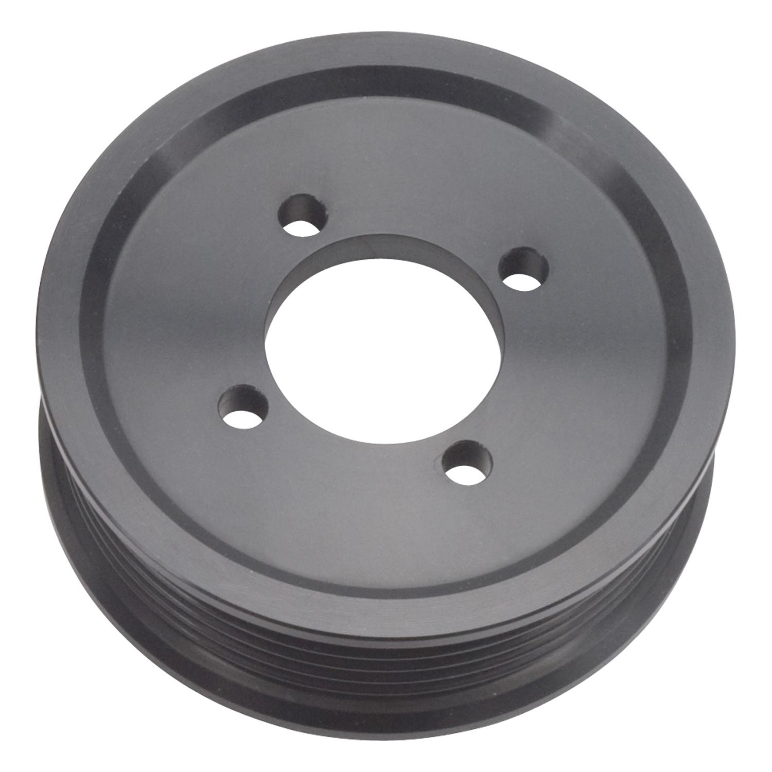 Edelbrock 15820 3.50" 6-Rib Supercharger Pulley Black Finish for Stage 3 - Pro Tuner System