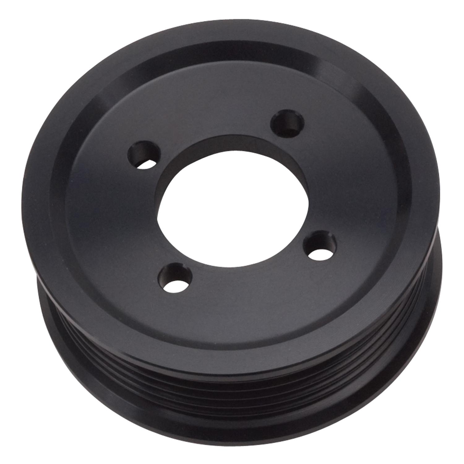 Edelbrock 15821 3.25" 6-Rib Supercharger Pulley Black Finish for Stage 3 - Pro Tuner System