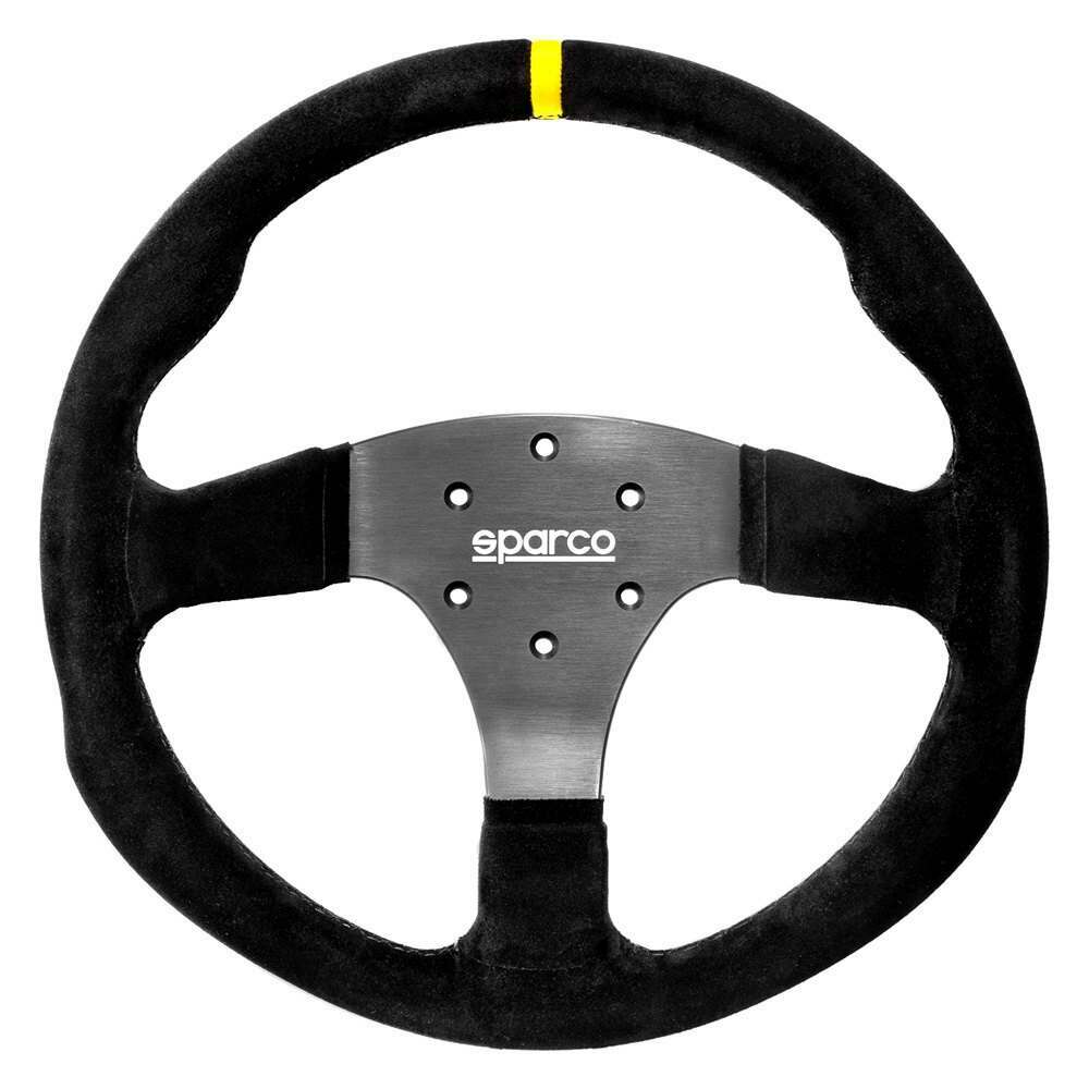Sparco Strwhl R330B Suede W/Bttn - 015R330PSO