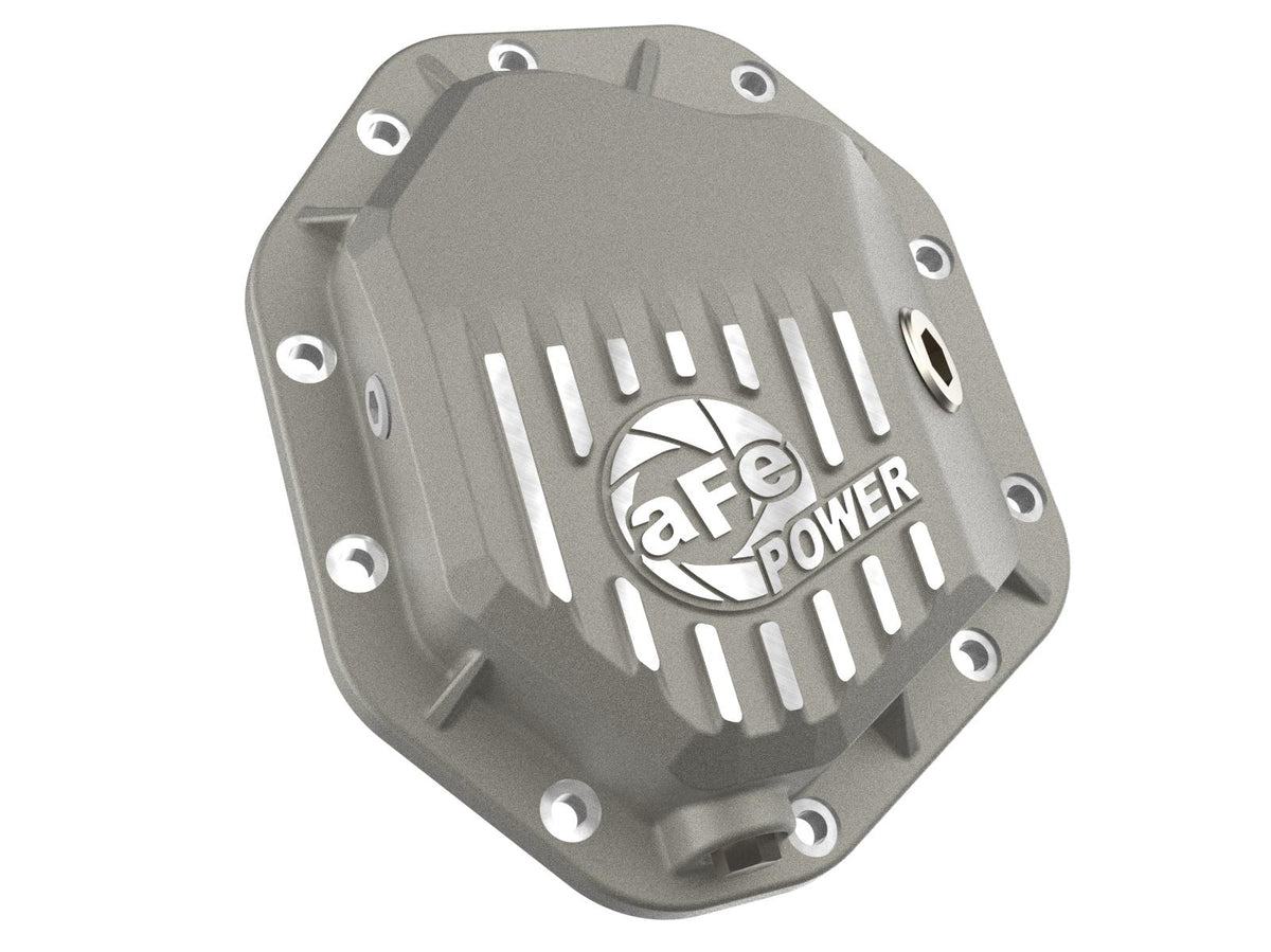 AFE Street Series Front Differential Cover Raw w/ Machined Fins (2019-2025 Cadillac, Chevrolet, GMC Fitments) - 46-71430A