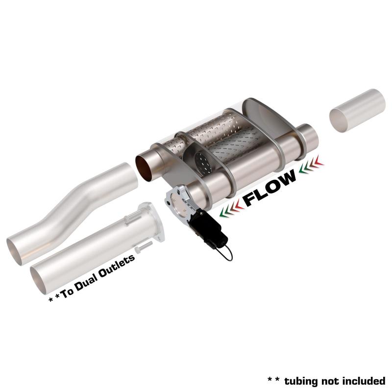 QTP 2.50 Inch QTP Screamer Twintronic Muffler - 13250C
