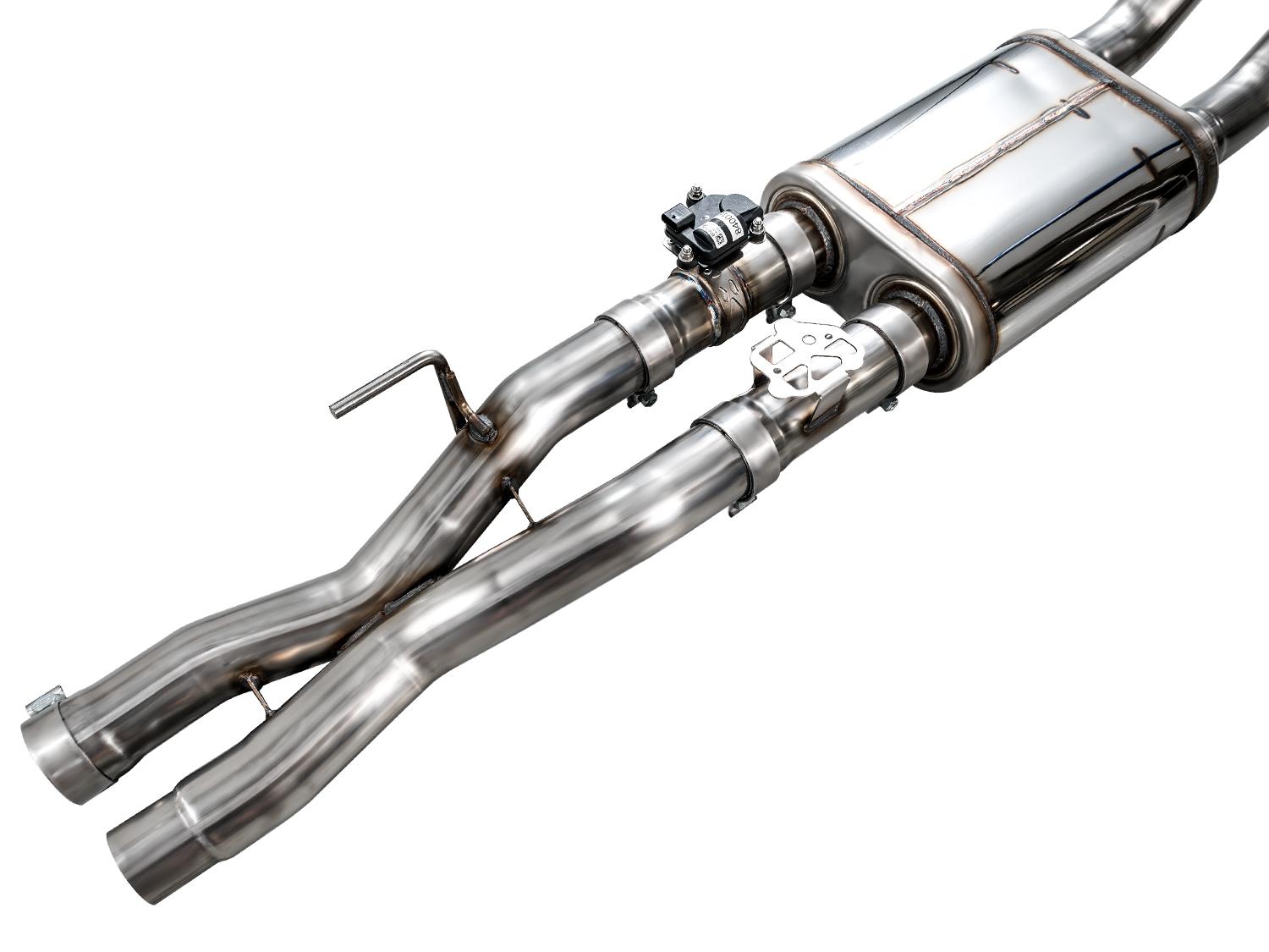 AWE SwitchPath Exhaust - Chrome Silver Tips (2023-2025 F-150 Raptor R 5.2L) - 3025-32852