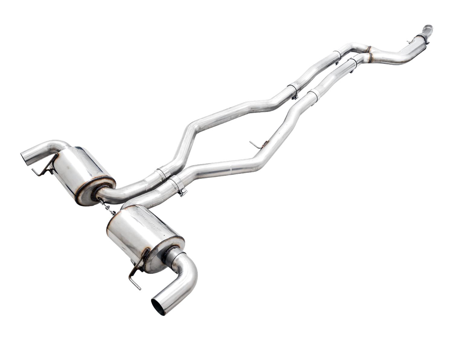 AWE Non-Resonated Touring Edition Exhaust for G20 M340i - OE Tips (2019+ 3 Series) - 3015-11058