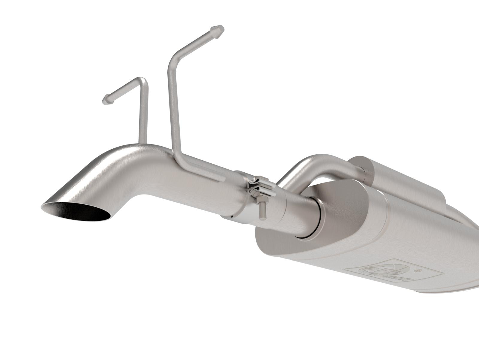 AFE ROCK BASHER 2-1/2 IN 409 Stainless Steel Cat-Back Exhaust System (2024-2025 Ranger) - 49-43150