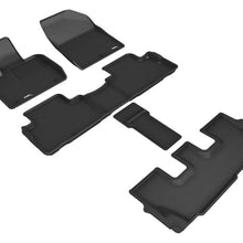 3D MAXpider 2020 Hyundai Palisade Kagu 1st & 2nd & 3rd Row Floormats - Black