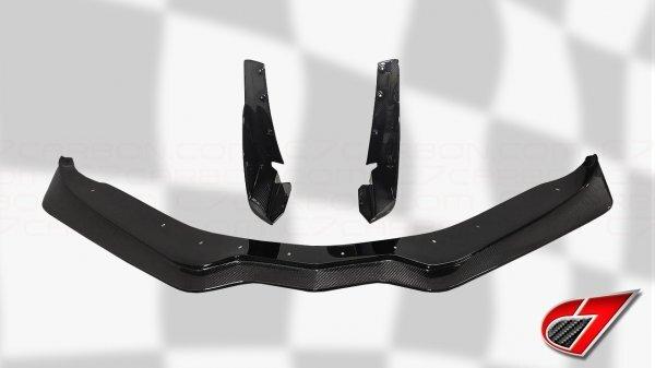 C7 Carbon C7Z-C7R-FS-CBF C7.R Style Carbon Flash Front Splitter (14-19 C7 Corvette)