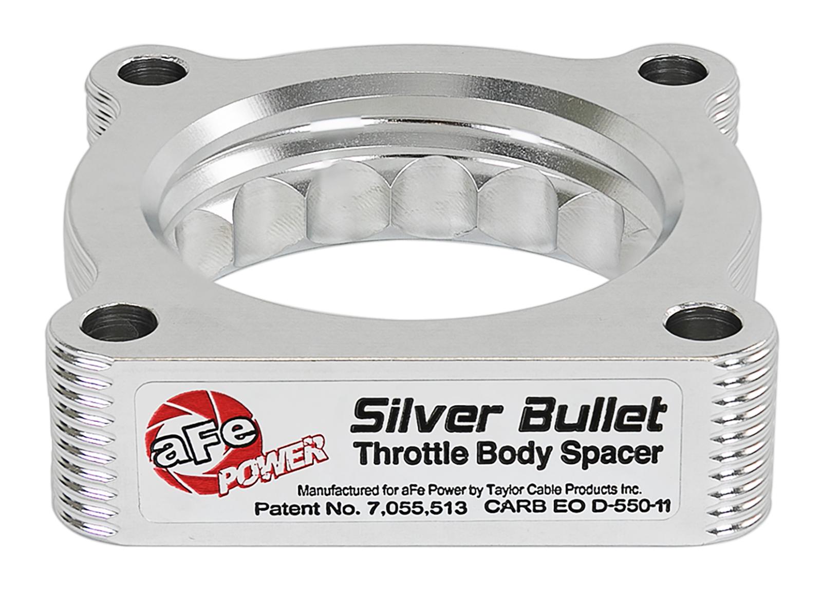 AFE Silver Bullet Throttle Body Spacer Kit (2005-2015 4Runner, Tundra, Tundra, Tacoma, Tacoma, FJ Cruiser) - 46-38002