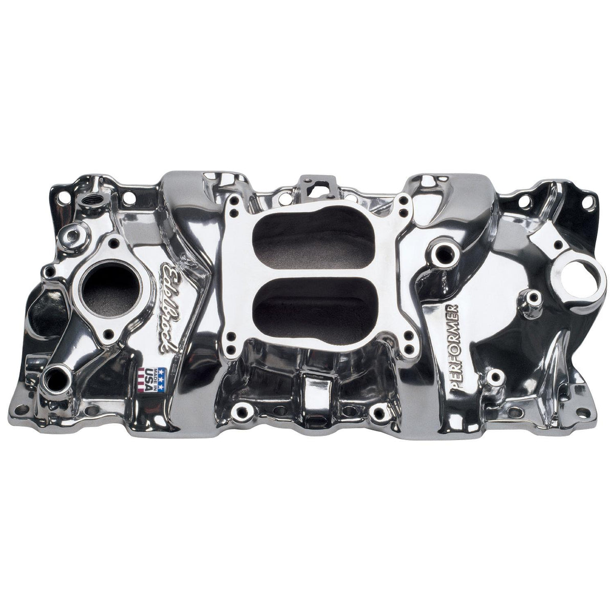 Edelbrock Polish Per Dual Plane 1986 & Earlier SBC - 21011