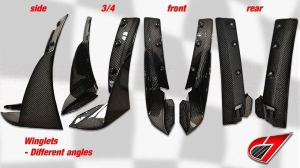 C7 Carbon C7Z-C7R-FS-CBF C7.R Style Carbon Flash Front Splitter (14-19 C7 Corvette)
