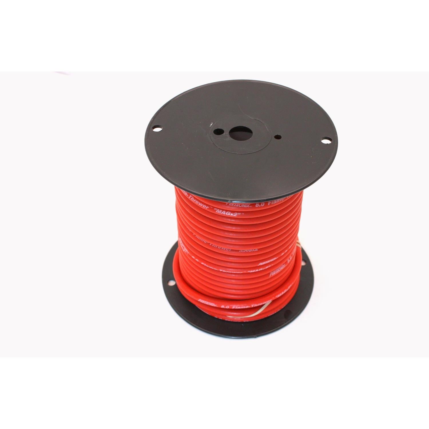Pertronix 80S410 Flame-Thrower Spark Plug Wire 8Mm Red With White Script 100 Foot Spool - 80S410
