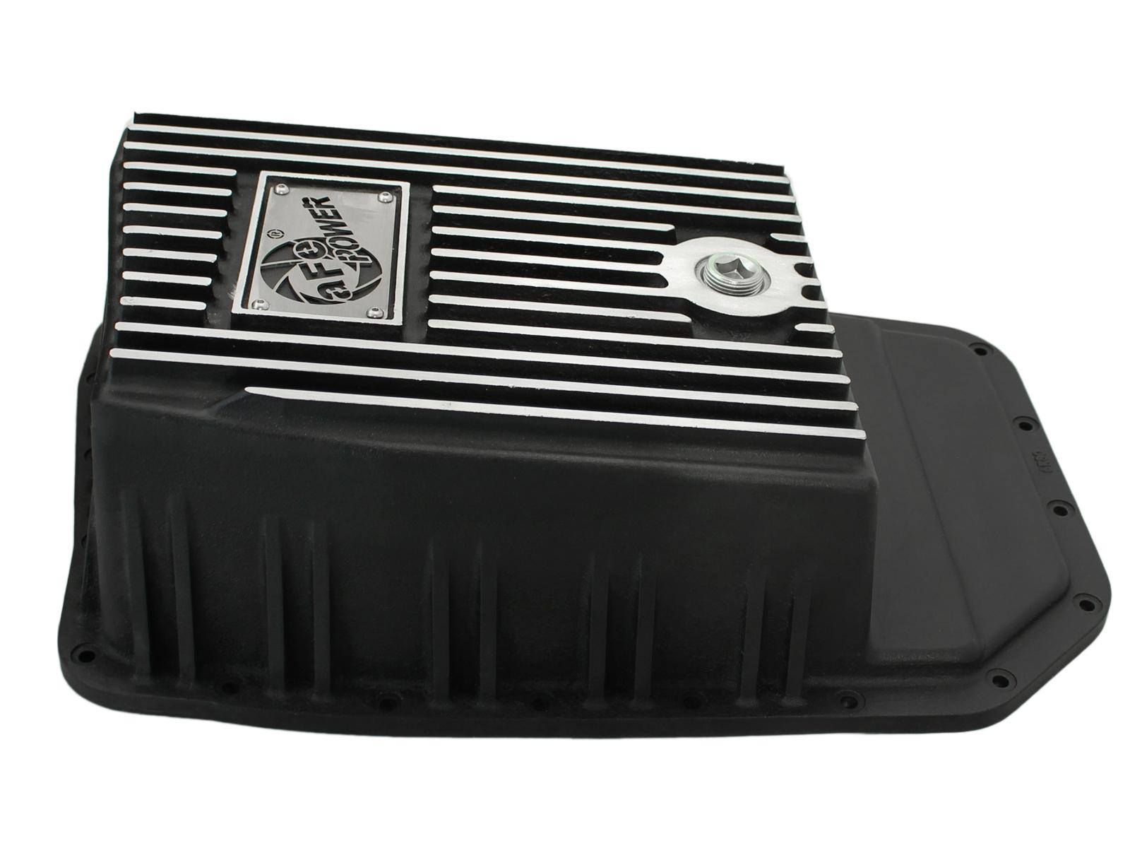aFe POWER Transmission Pan Black w/ Machined Fins - 46-70172