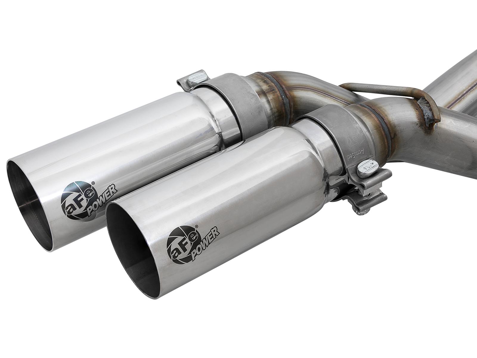 AFE Rebel Series 3 IN to 2-1/2 IN 409 Stainless Steel Cat-Back Exhaust w/ Polish Tip (2011-2014 F-150) - 49-43078-P