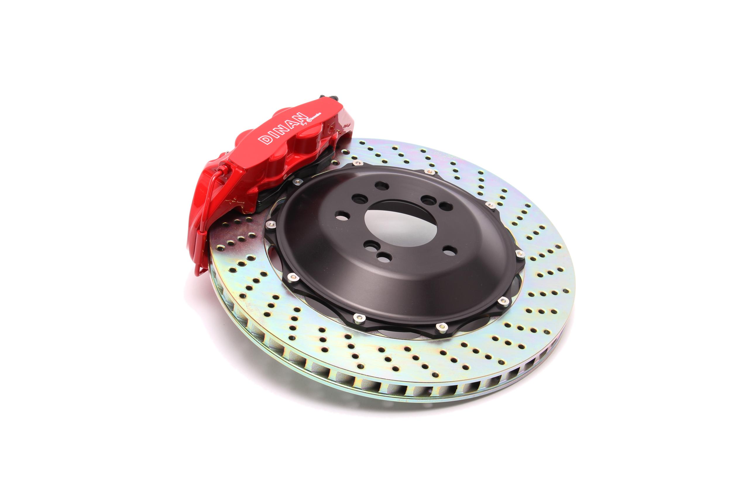 Dinan Brembo Brake Set; Front; Red Caliper; Drilled; - D290-0471-RD