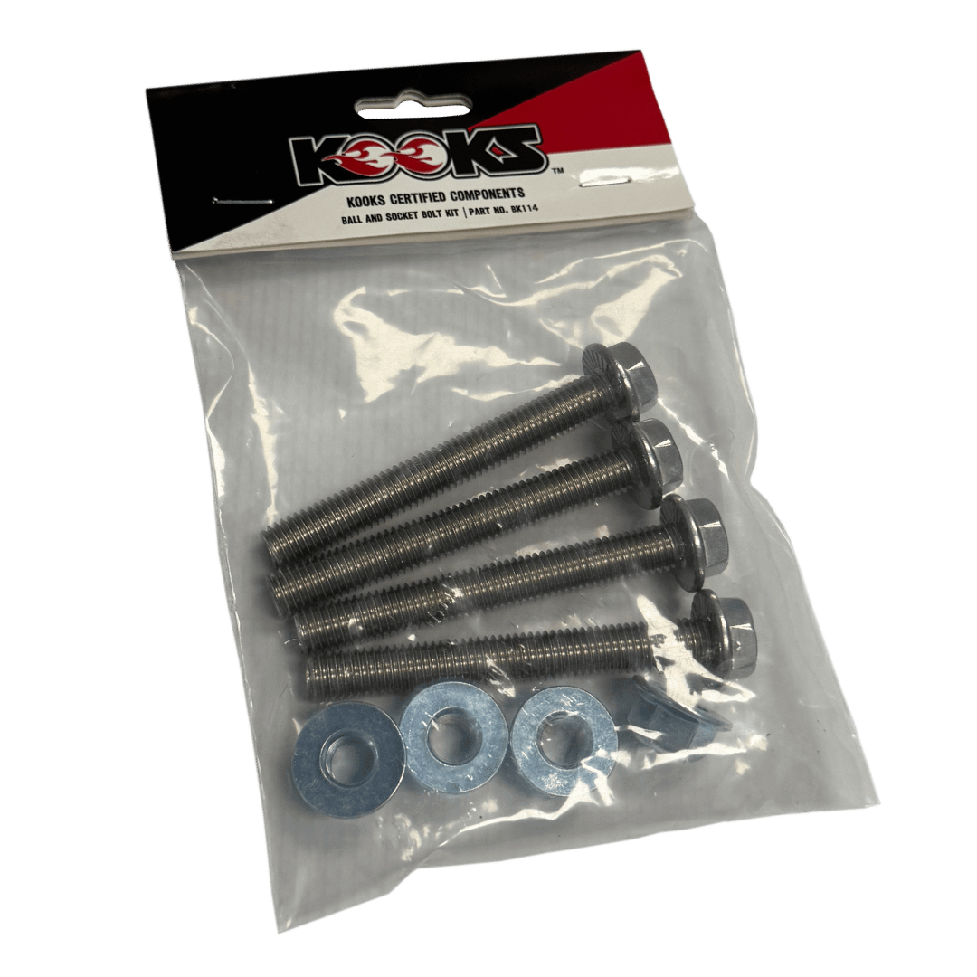 Kooks Stage 8 Ball and Socket Bolt Kit. Includes 4) Bolts and Locking Hardware. - BK114