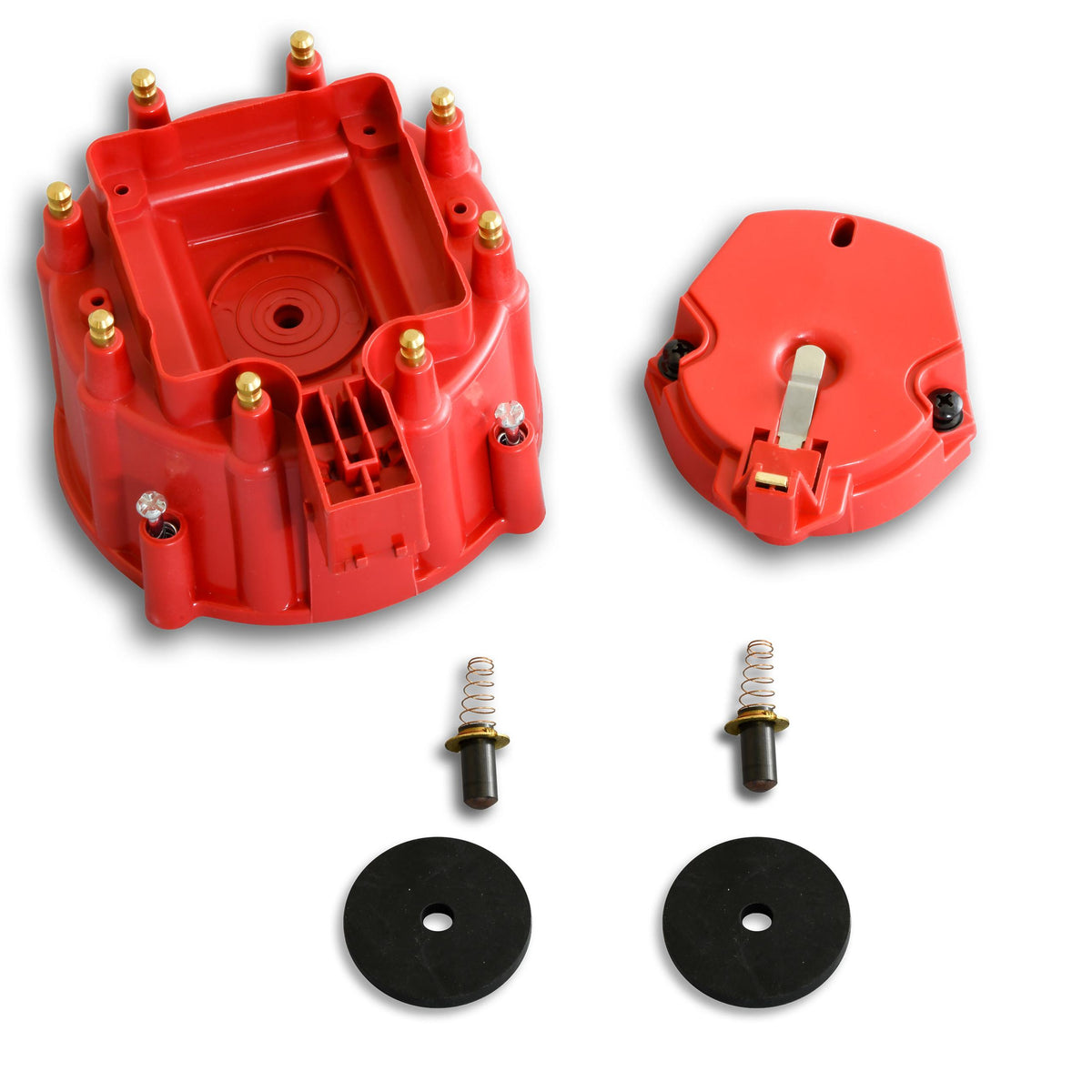 Pertronix D4001 Flame-Thrower Hei Distributor Cap And Rotor Kit - Red (GM V8) - D4011