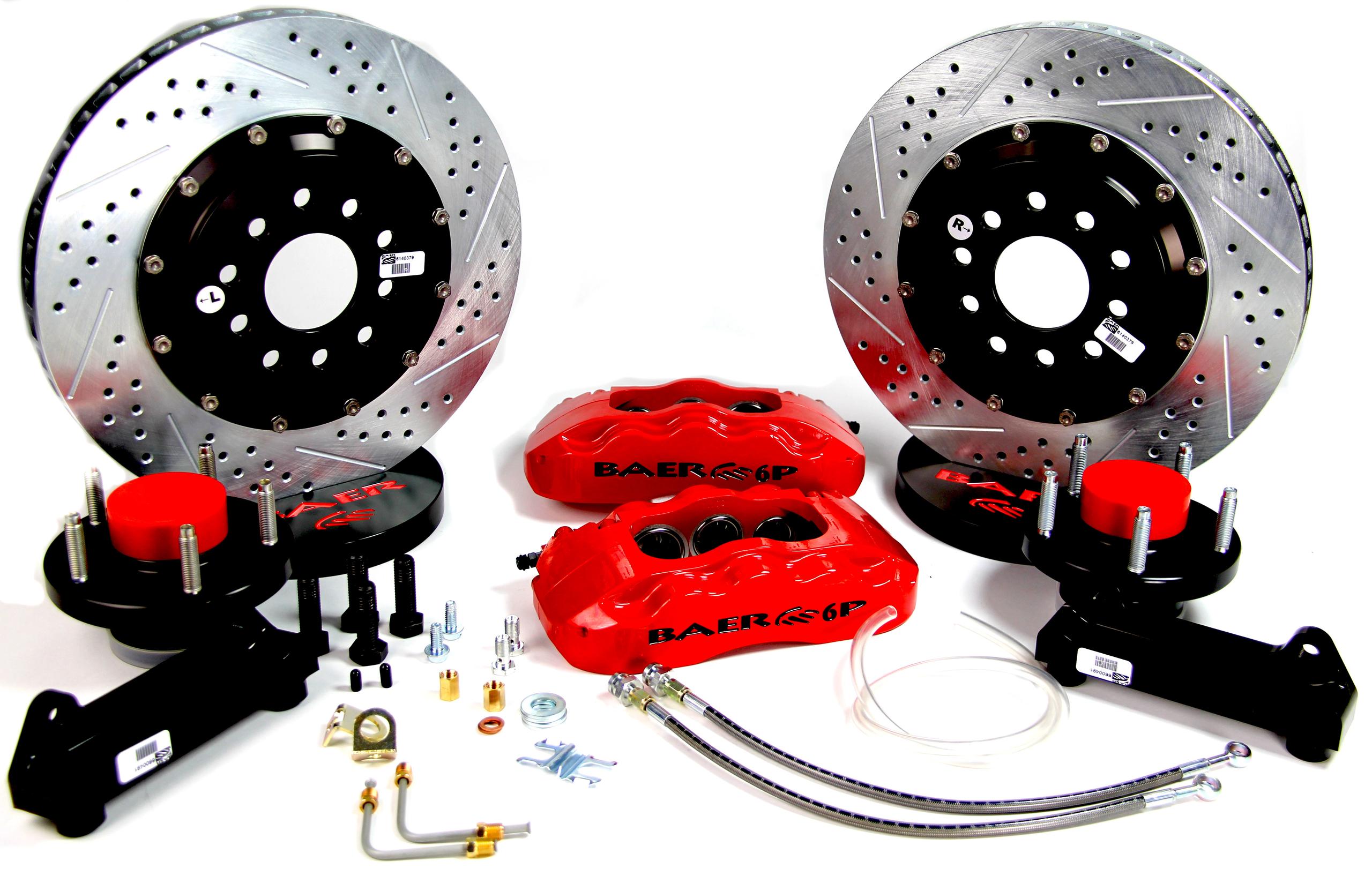 Baer 14" Pro+ Front Brake Kit, Monster Green, SDZ, Std. Studs - 4301339MG