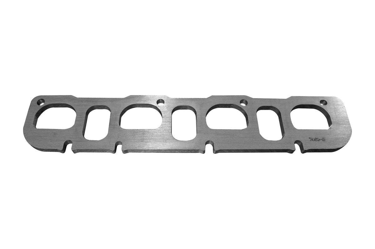 Kooks HEMI Right Side Header Flange. 3/8" Thick Stainless. D Shaped Port for 1-7/8" - 7062-S