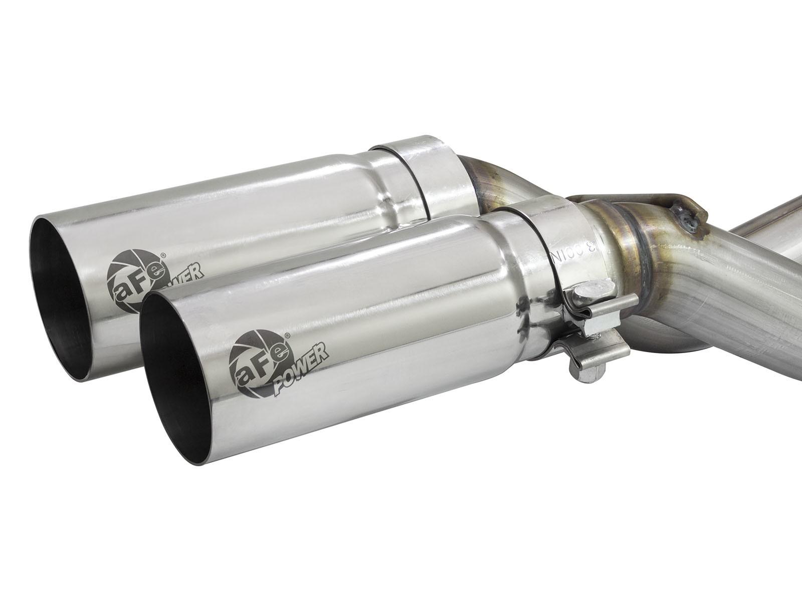 AFE Rebel Series 3 IN to 2-1/2 IN 409 Stainless Steel Cat-Back Exhaust w/ Polish Tip (2009-2014 F-150) - 49-43080-P