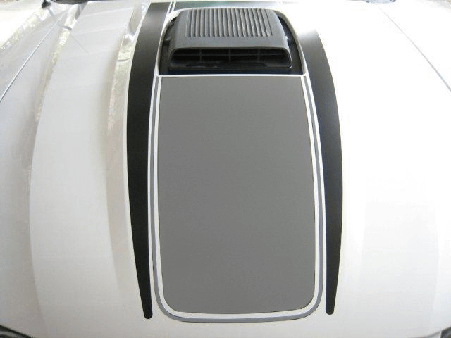 Anchor Room Side Hood Spear Decals (2003-2004 Mach 1) - Silver - 03F1_SHS_S