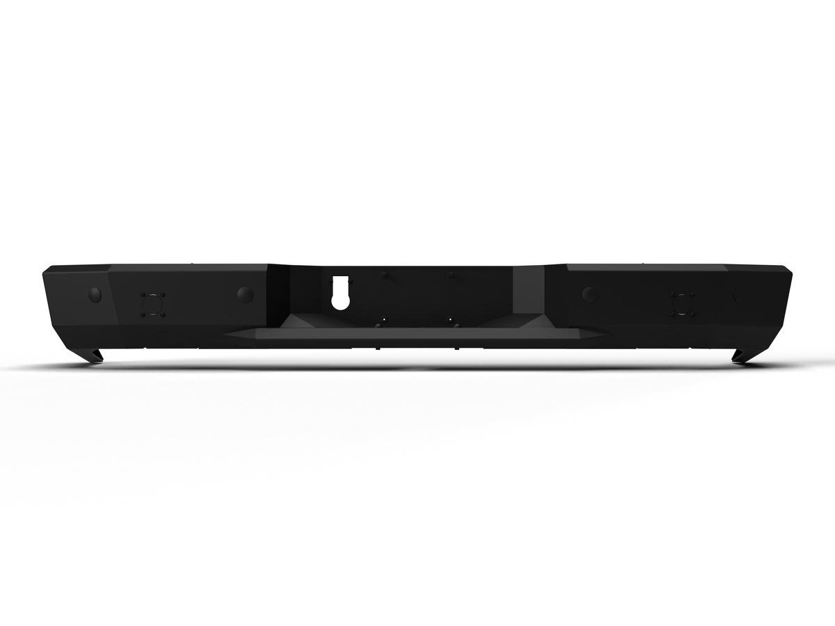 ICI Rear Bumper 35lb shell, reinforced 3/16 inch 5052 Aluminum plating - steel brackets (2009-2022 Ram) - AL-RBM97DGN