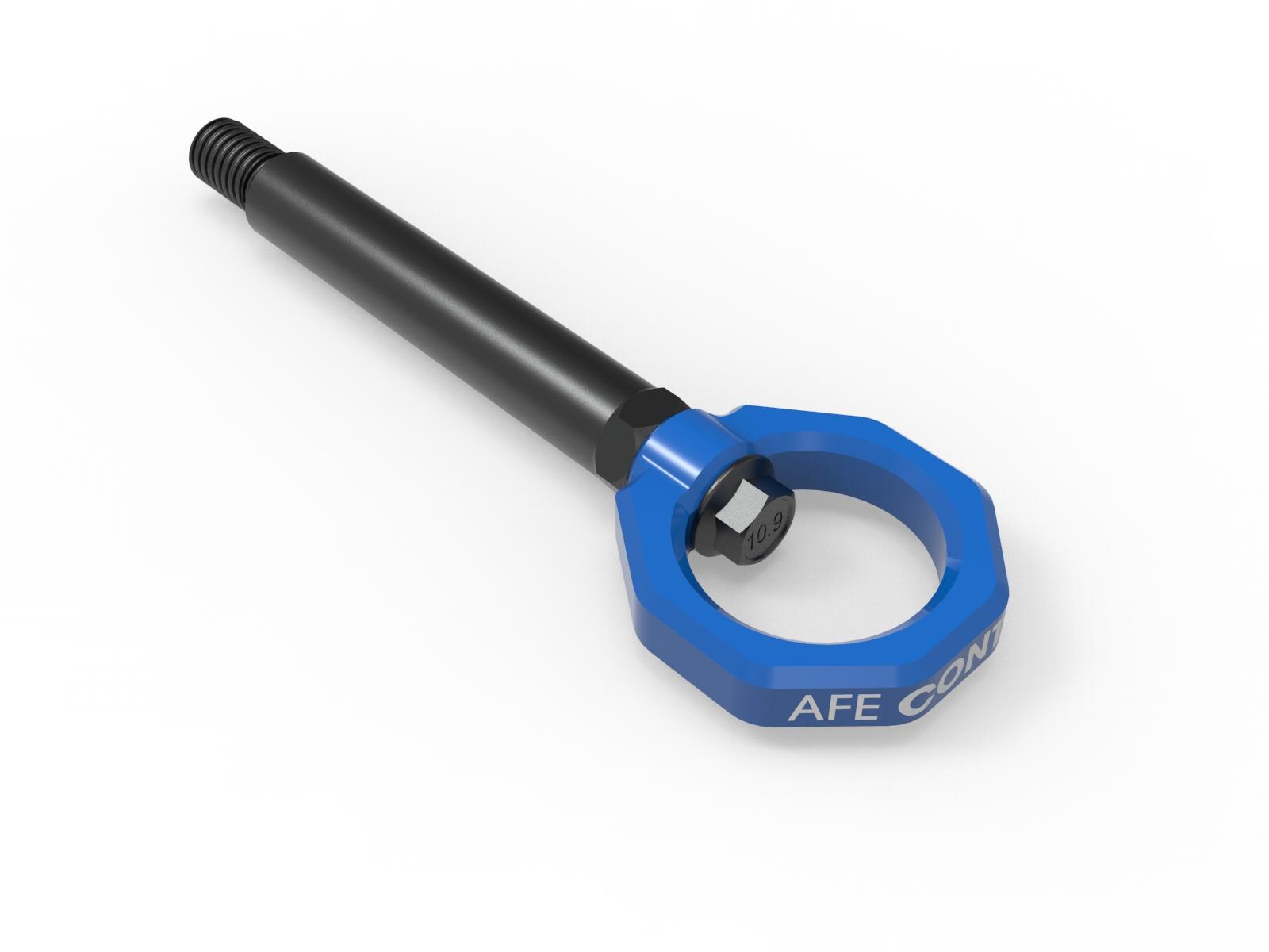 AFE aFe CONTROL Front/Rear Tow Hook Blue (2023-2025 M2) - 450-502004-L