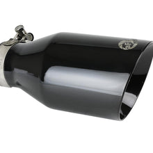 AFE MACH Force-Xp 409 Stainless Steel Clamp-on Exhaust Tip Black (2-1/2 IN Inlet x 4-1/2 IN Outlet x 9 IN L) - 49T25454-B091