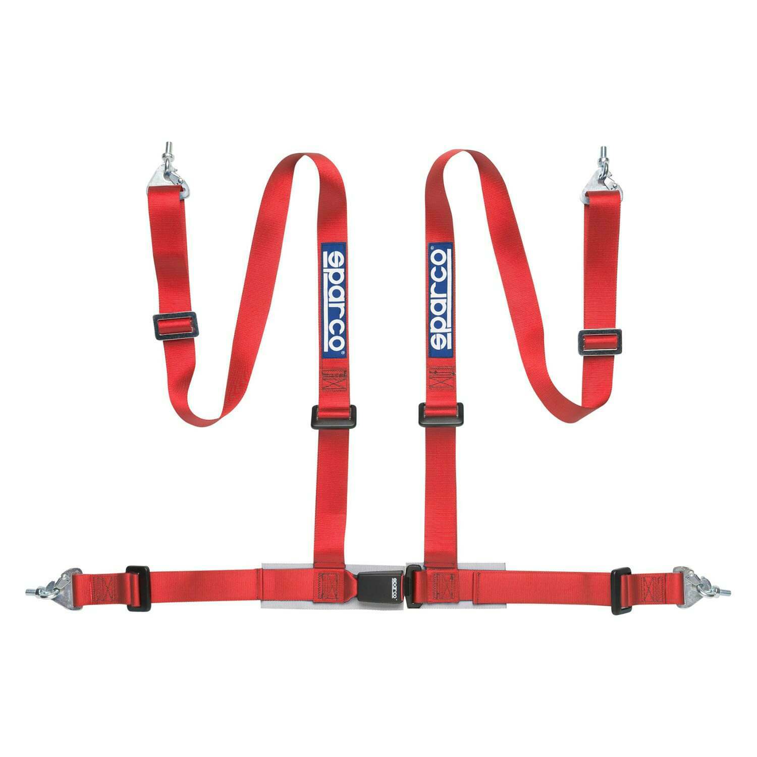Sparco Belt 2 Inch Red 4Pt Snap-In - 04604BM1RS