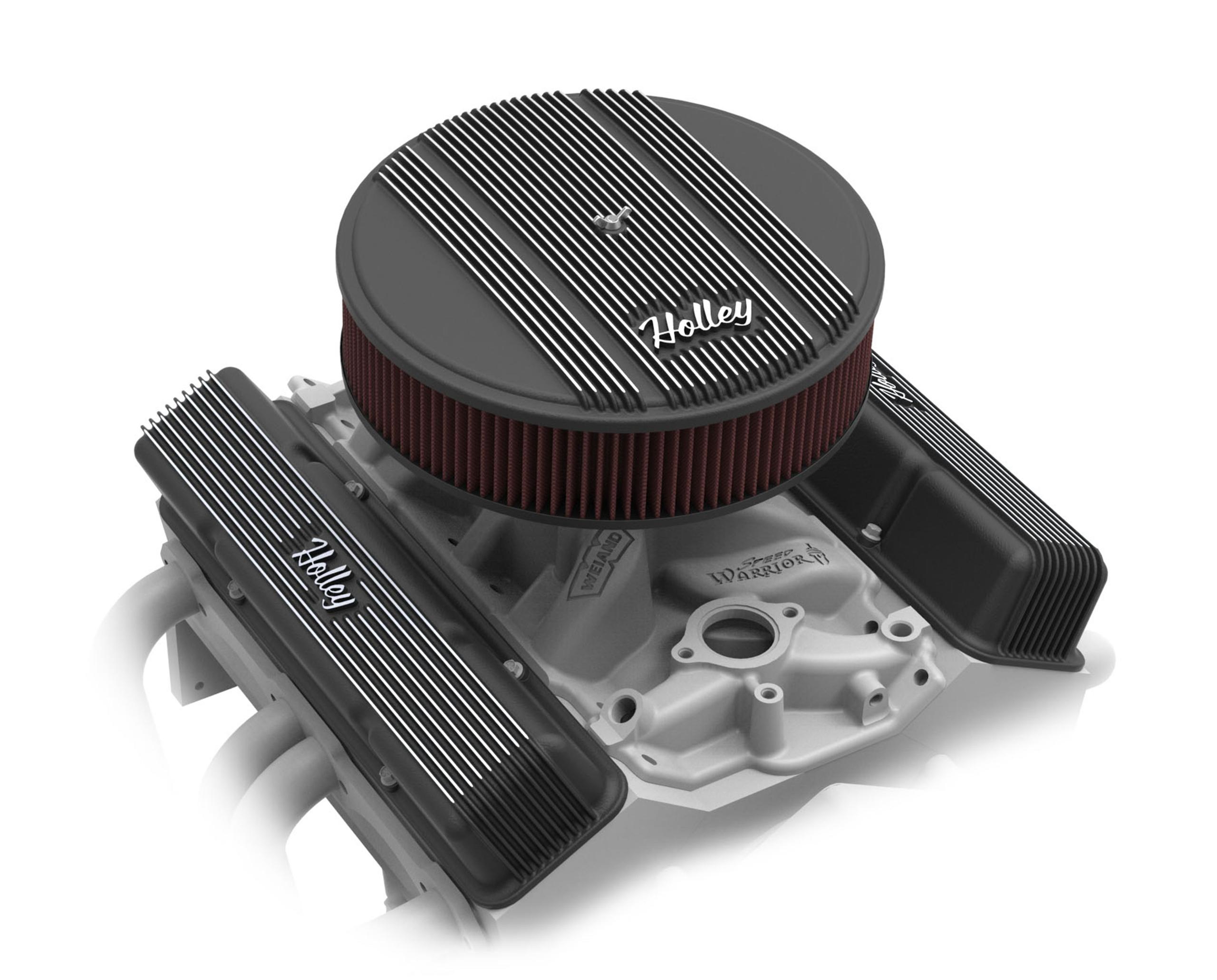Holley 14" Round Finned Air Cleaner.  - 120-153