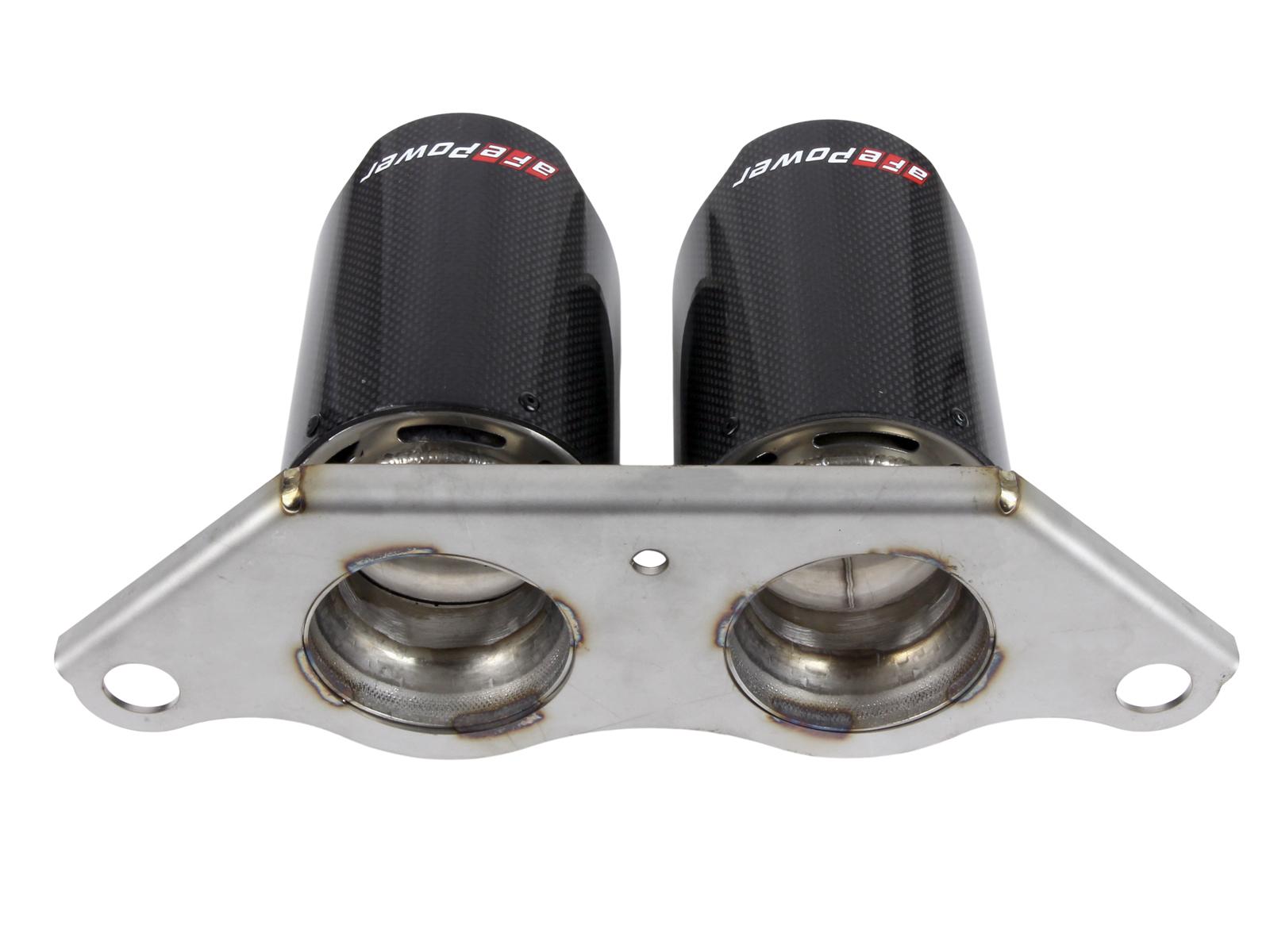AFE MACH Force-Xp 4 IN Carbon Fiber OE Replacement Exhaust Tips (Porsche 911 GT3 14-19 H6-3.8L/4.0L) - 49C36435-C